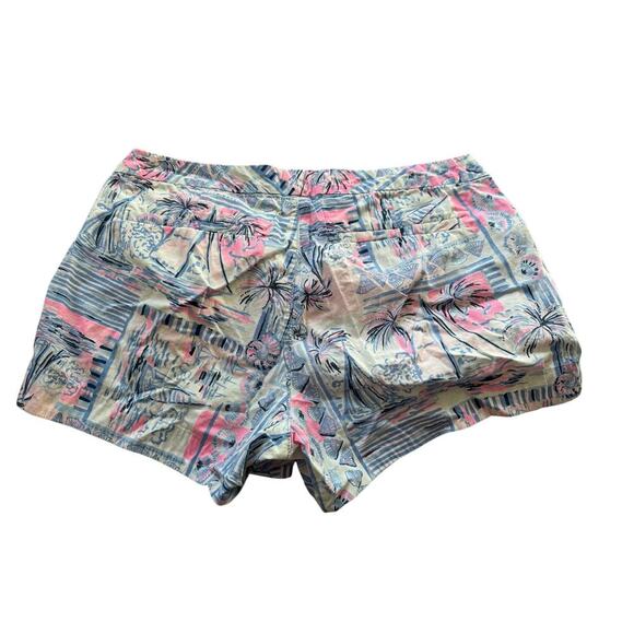 Lilly Pulitzer Aide Ruffle Pocket Whisper Blue Yeah Bouy, Stretch shorts, size 4 - Picture 2 of 8